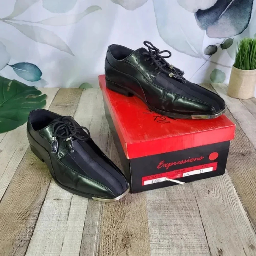 EXPRESSIONS | Style 4295 Dress Shoes in Black sz 11